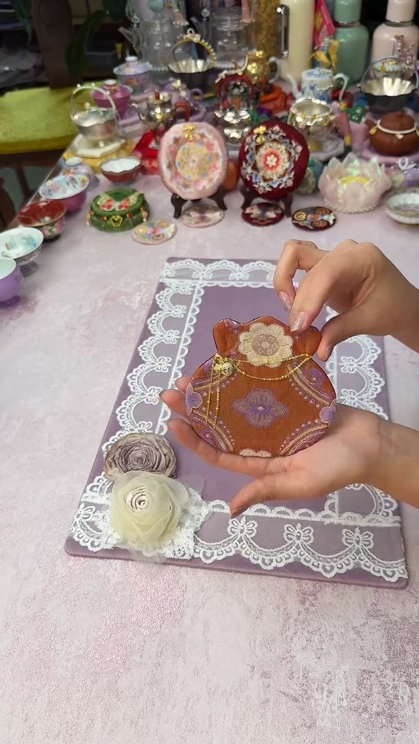 43铁锈红福袋杯垫