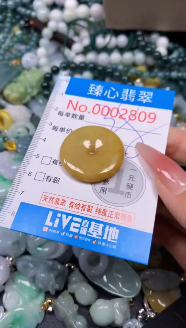 【闪购商品】翡翠颈饰未镶嵌含绳0002809