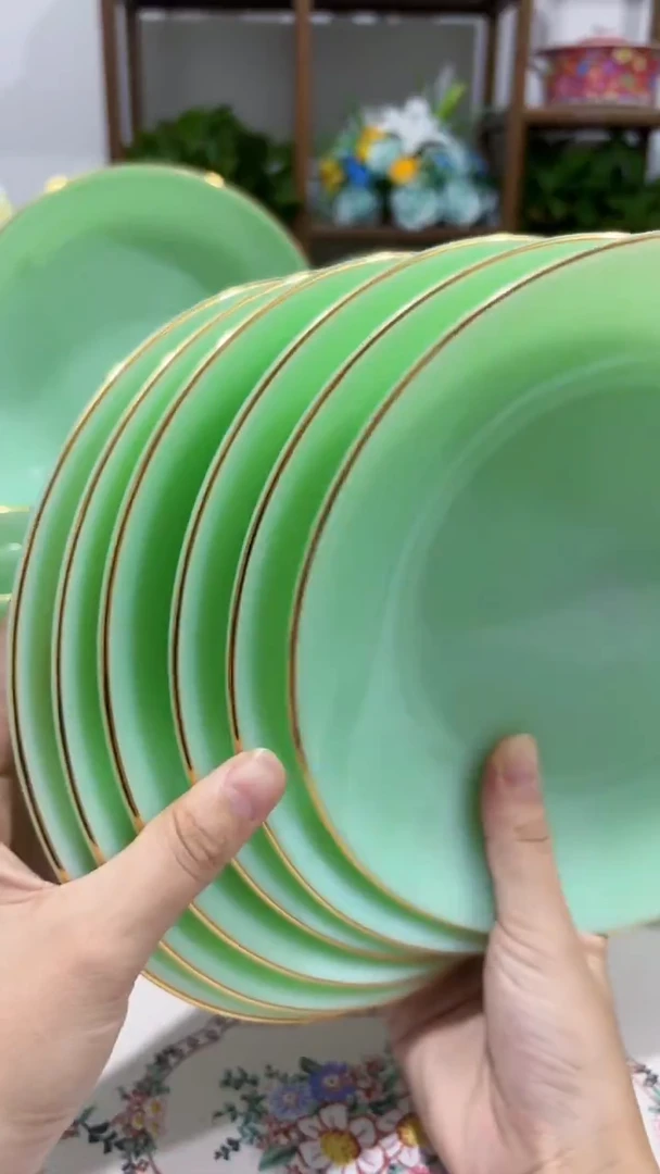 8英寸深盘6个  玉瓷【贝美】