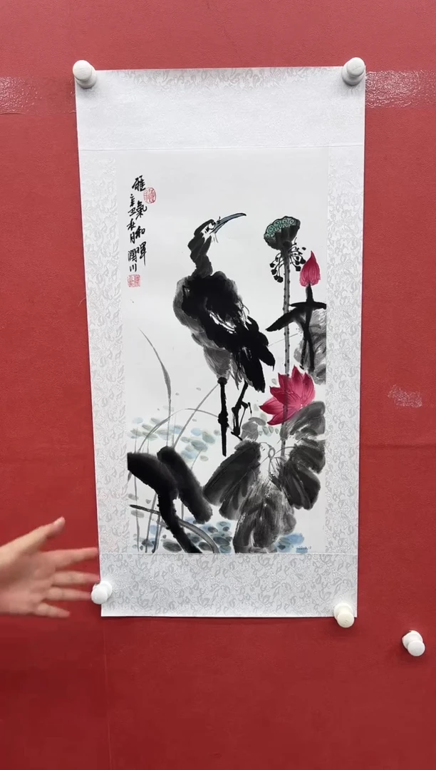 国画贺润川-2平尺-花鸟-纸片