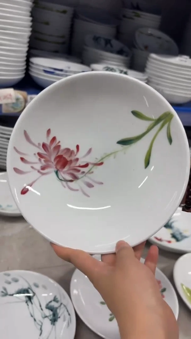 景德镇手绘釉中彩（食品级）圆深盘