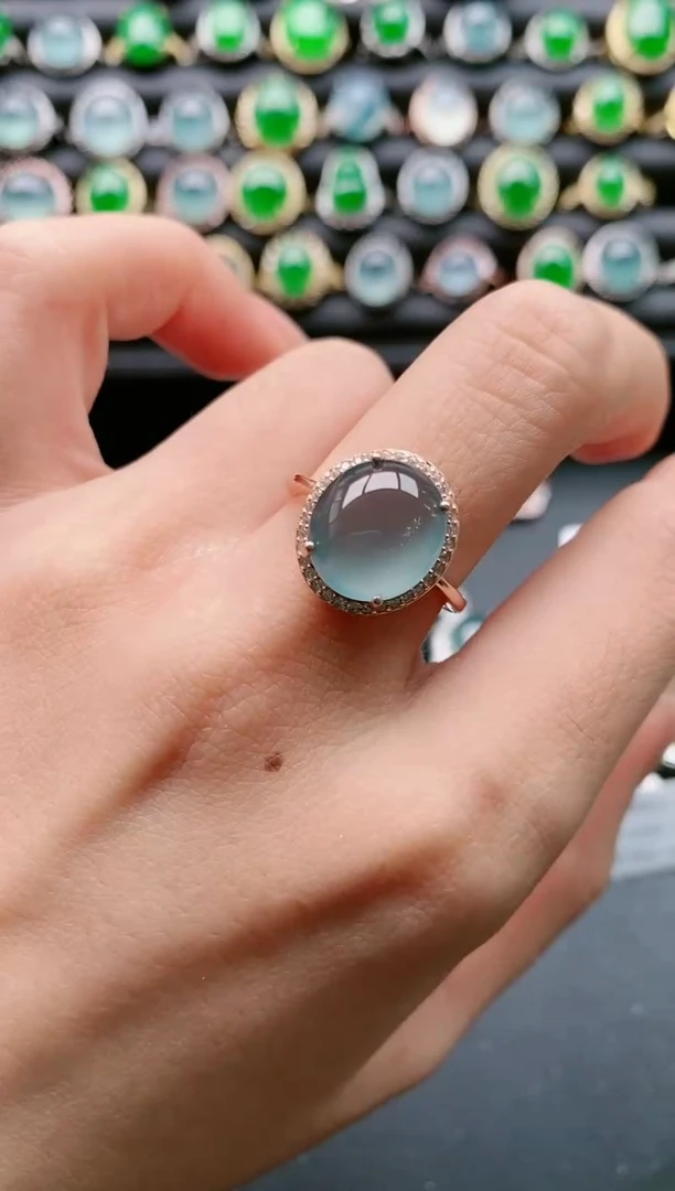 【闪购商品】翡翠戒指银S925镶嵌111111