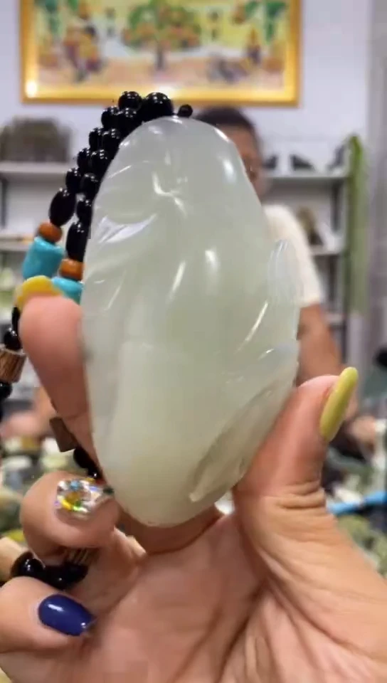 未镶嵌岫玉手把件