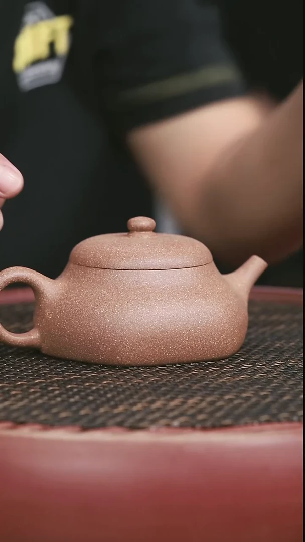 茶壶紫砂14号桃花泥六方静乐220CC