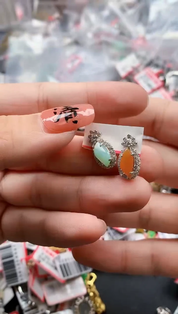 银S925镶嵌戒指翡翠天然A货缅甸翡翠