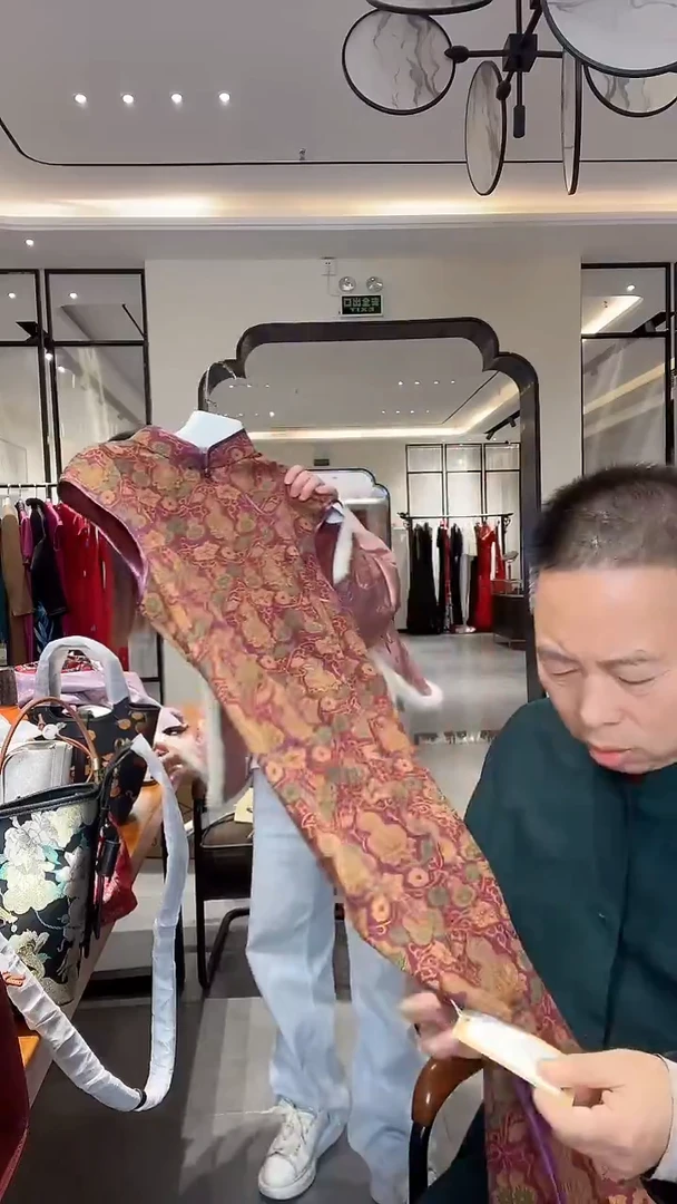 真丝香云纱宝葫芦高定款旗袍 599 2xl