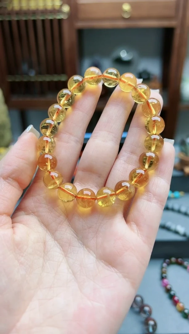 【闪购商品】水晶手串未镶嵌黄水晶手串*1 JH