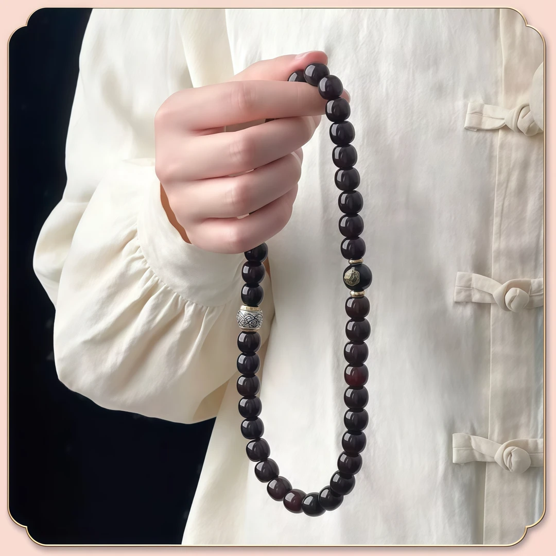 【十二生肖】NS菩提双圈手串溏心老料生肖文玩老型桶珠赠加厚盘玩袋