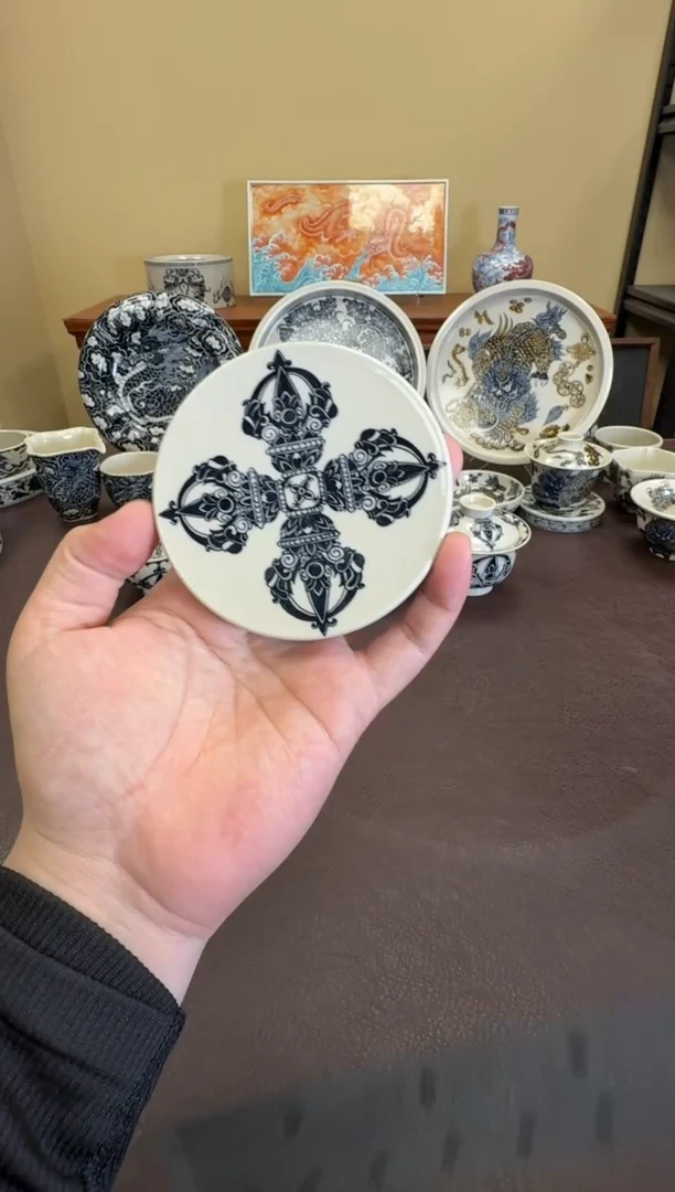 二号釉金刚杵盖置