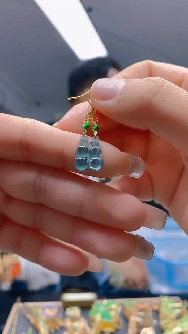 【闪购商品】翡翠耳饰合金423翡翠耳钩