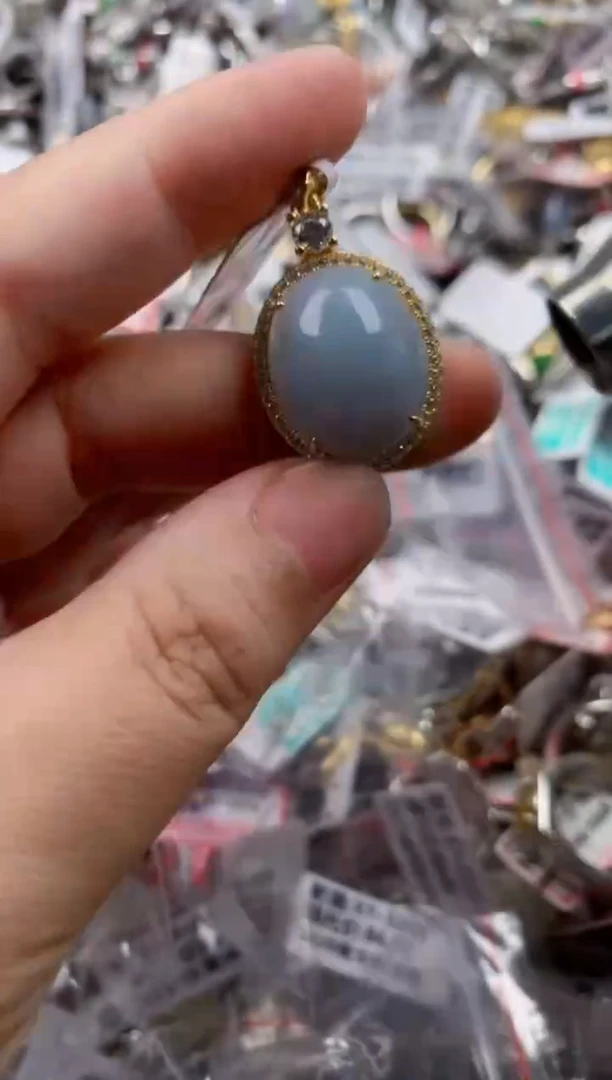 银S925镶嵌戒指翡翠6666    7