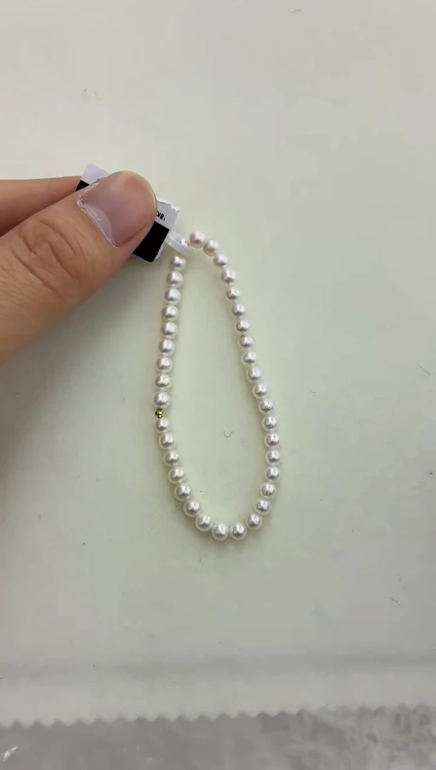 18K金镶嵌DA淡水珍珠手链 BQ123