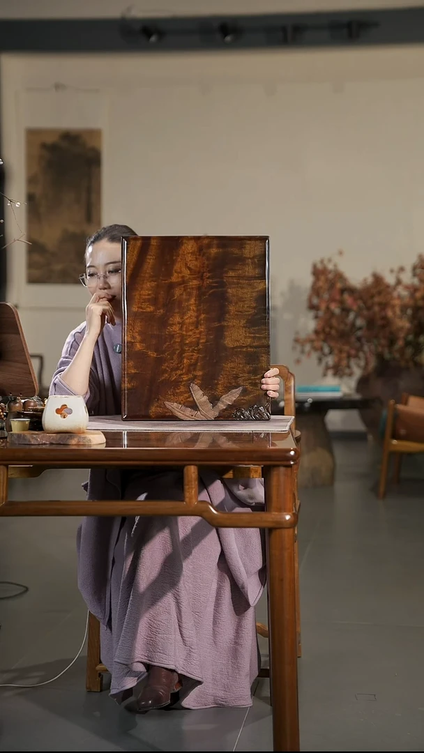 金丝楠芭蕉系列云彩纹干泡茶盘