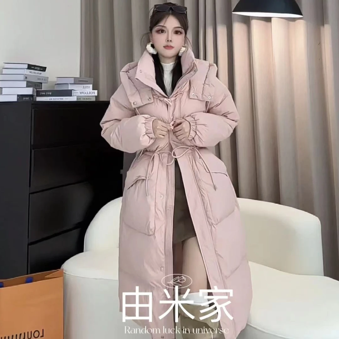 ZROCHYMUN新年战袍千金风泡芙软糯糯马卡龙收腰减龄白鸭绒羽绒服2