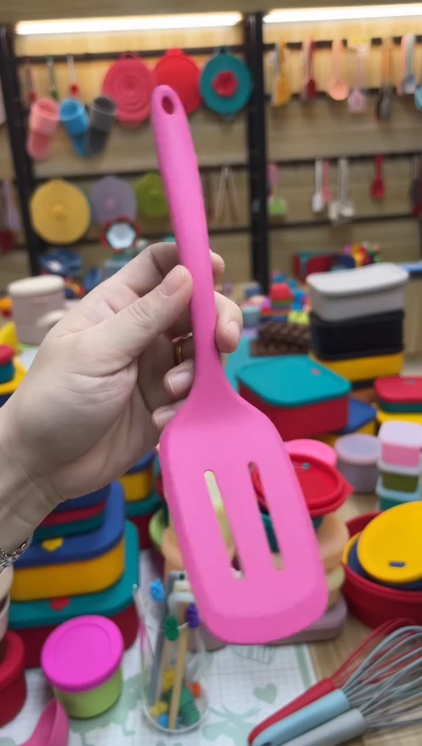 硅胶玫红色-迷你漏铲