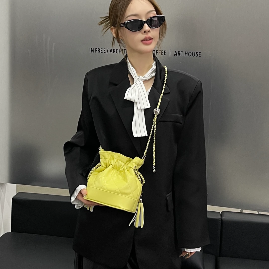BSS-VAZSLVE/原创设计ZT-D8603-柠檬色 新款轻奢斜挎单肩包