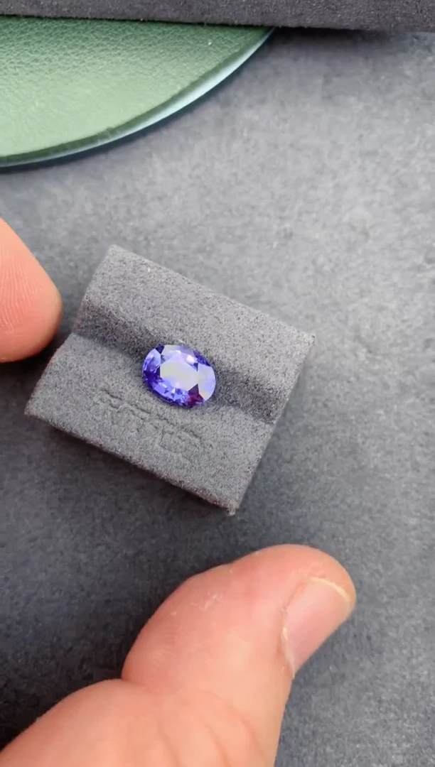 未镶嵌裸石定制蓝宝石2.5ct 无烧紫蓝宝 定制