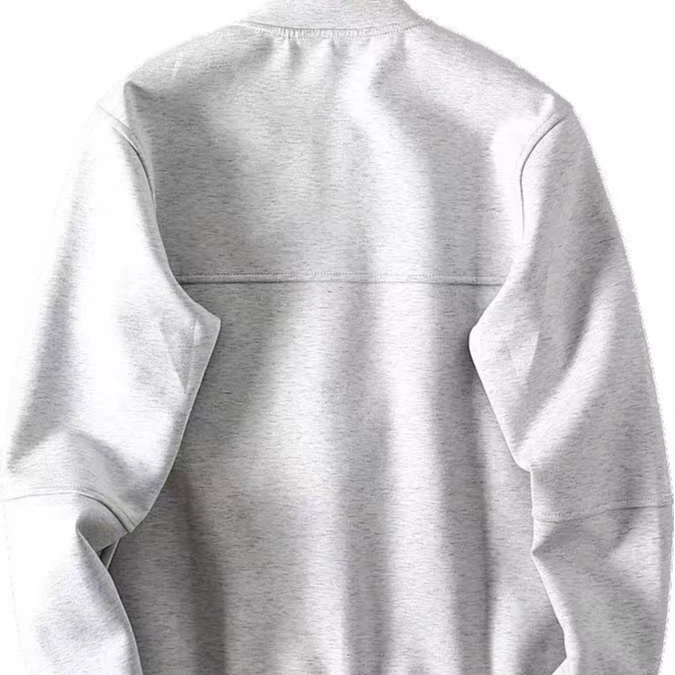 男士全棉空气层复合面料弹力透气休闲夹克棒球领外套