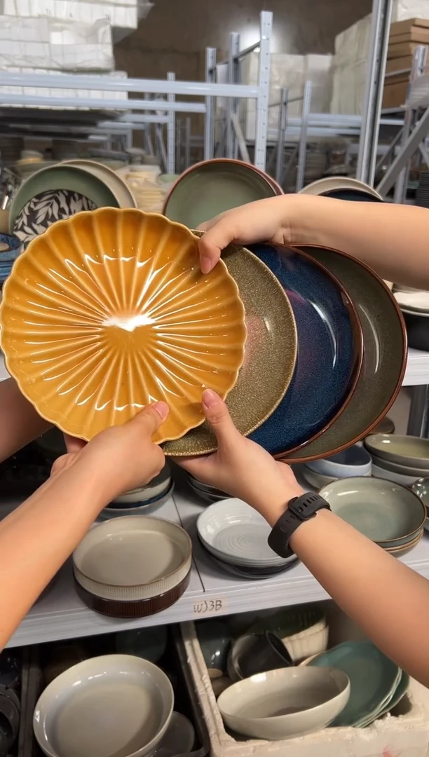 陶瓷外贸尾货瑕疵满20包邮X4 小盘