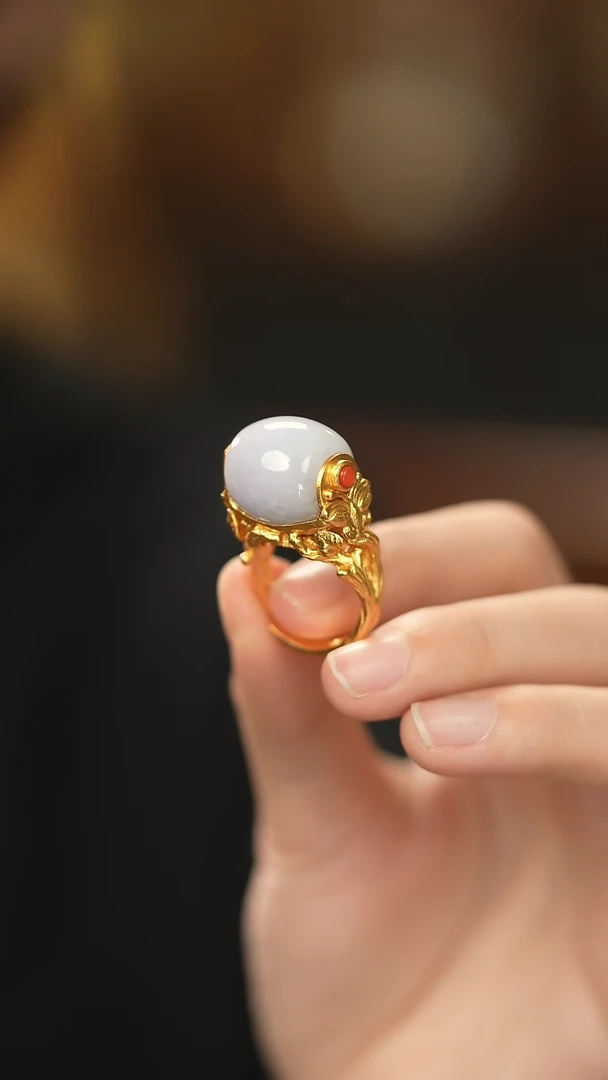 【闪购商品】翡翠戒指银S925镶嵌新款