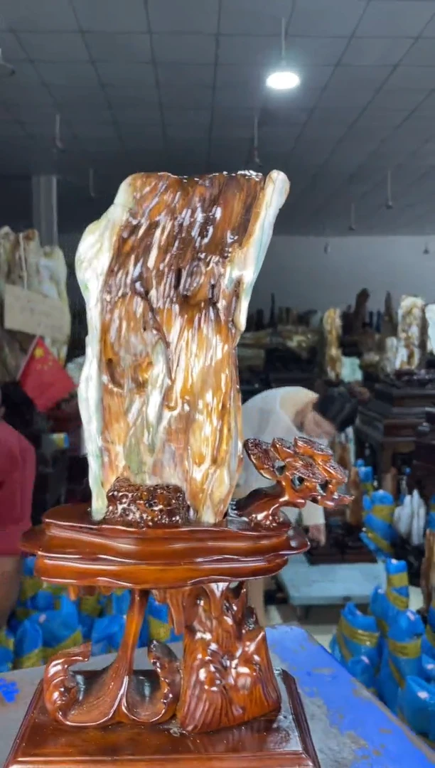 未镶嵌摆件硅化玉19