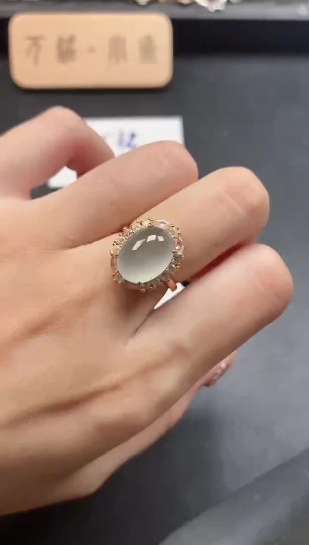 银S925镶嵌戒指翡翠51151