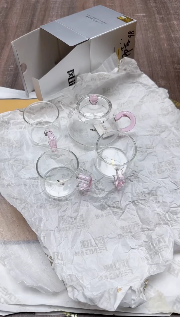 【闪购商品】其他风谜浅玉色喜乐壶+臻悦杯3装浅玉色