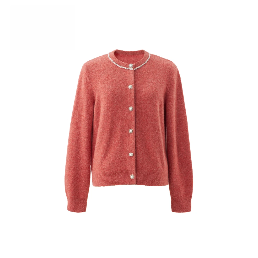 MARIUS丨“盖茨比”钻领针织 锆石珍珠三色毛衣开衫