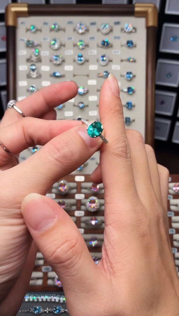 银S925镶嵌戒指碧玺188