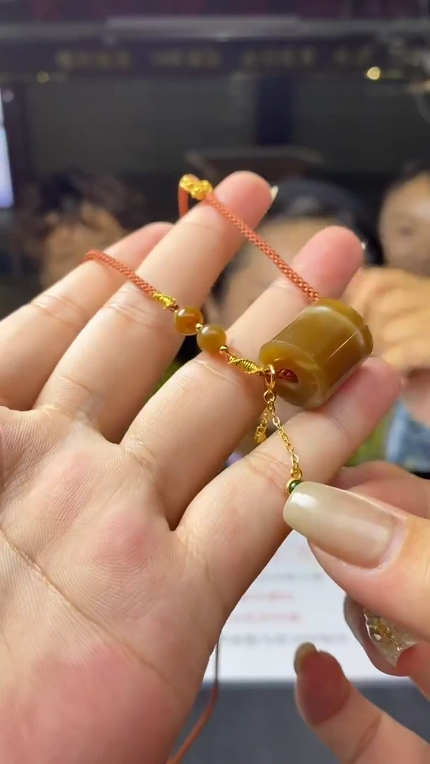 项链银S925镶嵌和田玉多样性发其一-项链-X3720