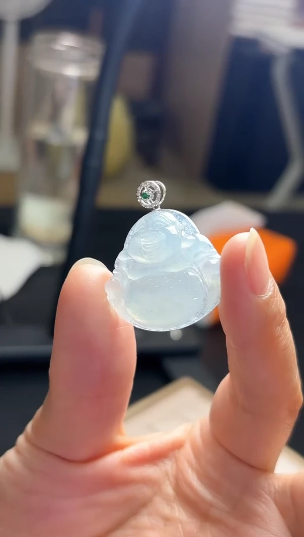 【闪购商品】翡翠颈饰18K金镶嵌YM1125 佛公