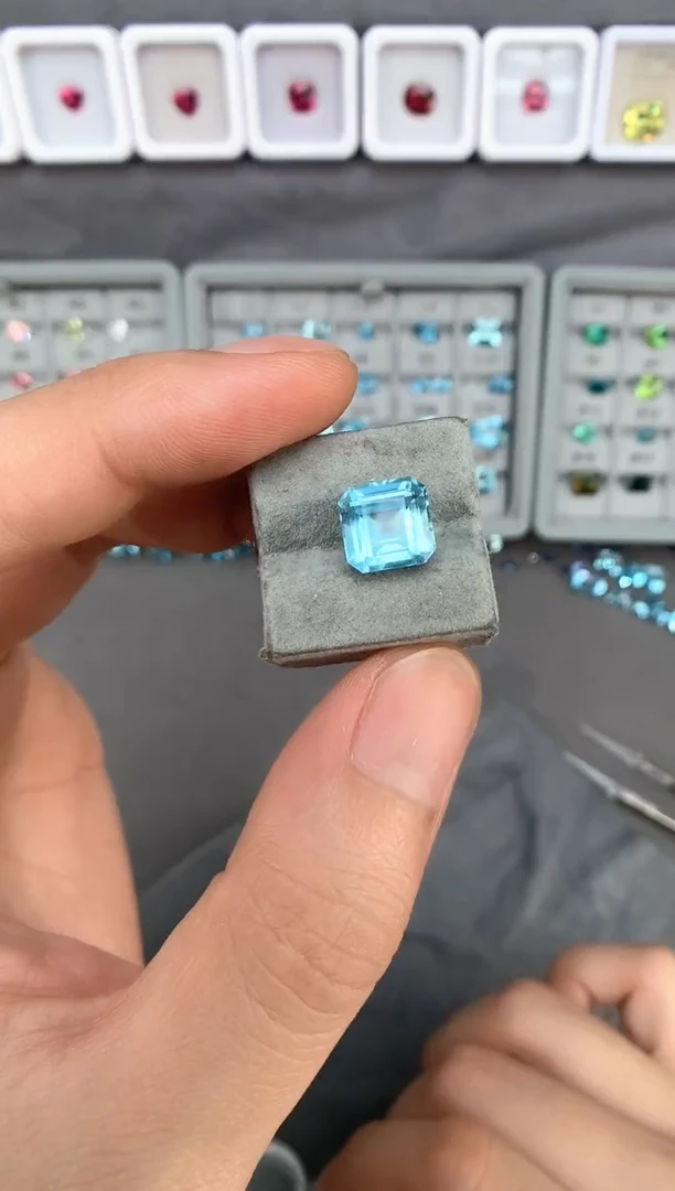 【闪购商品】定制海蓝宝石裸石未镶嵌4.61ct