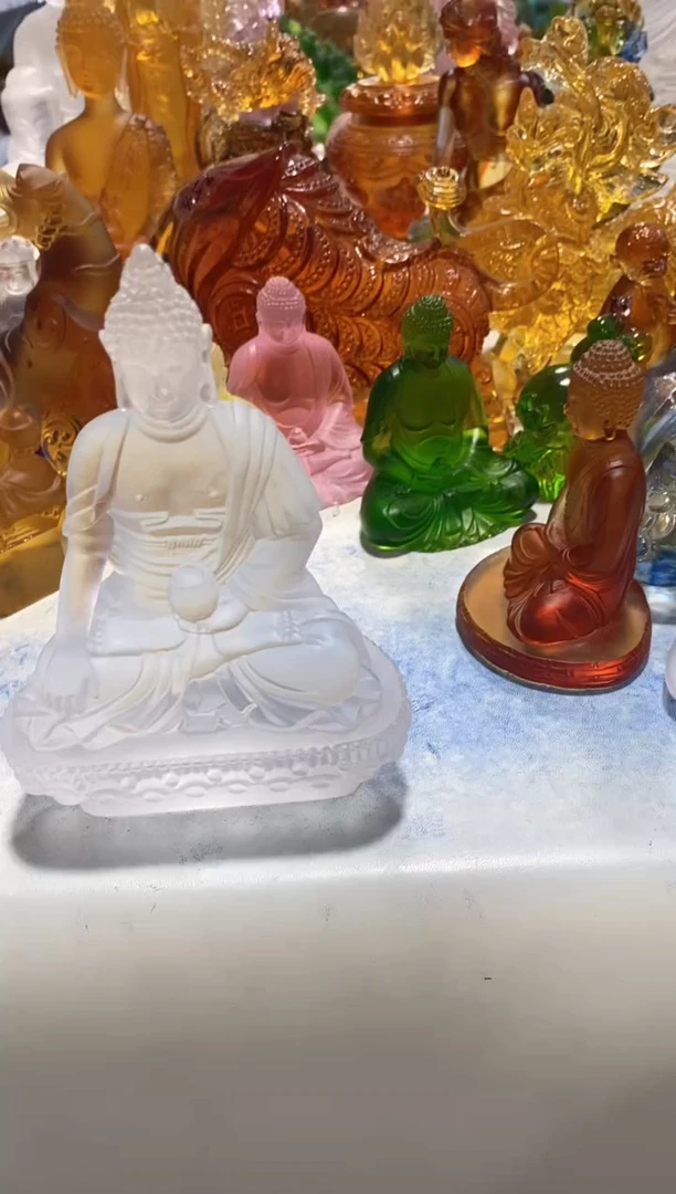 手工艺品琉璃完品大日 古法琉璃 介意勿拍 不退不换