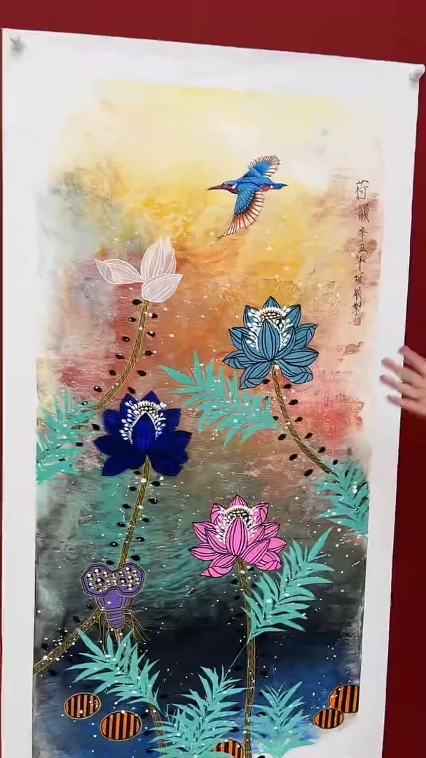 国画杨风顺-8平尺-花鸟-补书