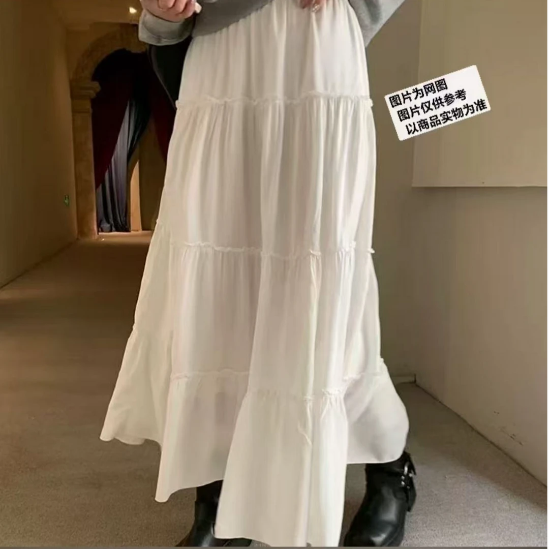 【FAFA】大码女装韩系温柔甜美蛋糕松紧腰宽松半身裙