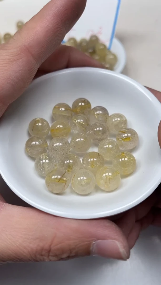 散珠未镶嵌水晶M478 金发晶12mm 20个99元