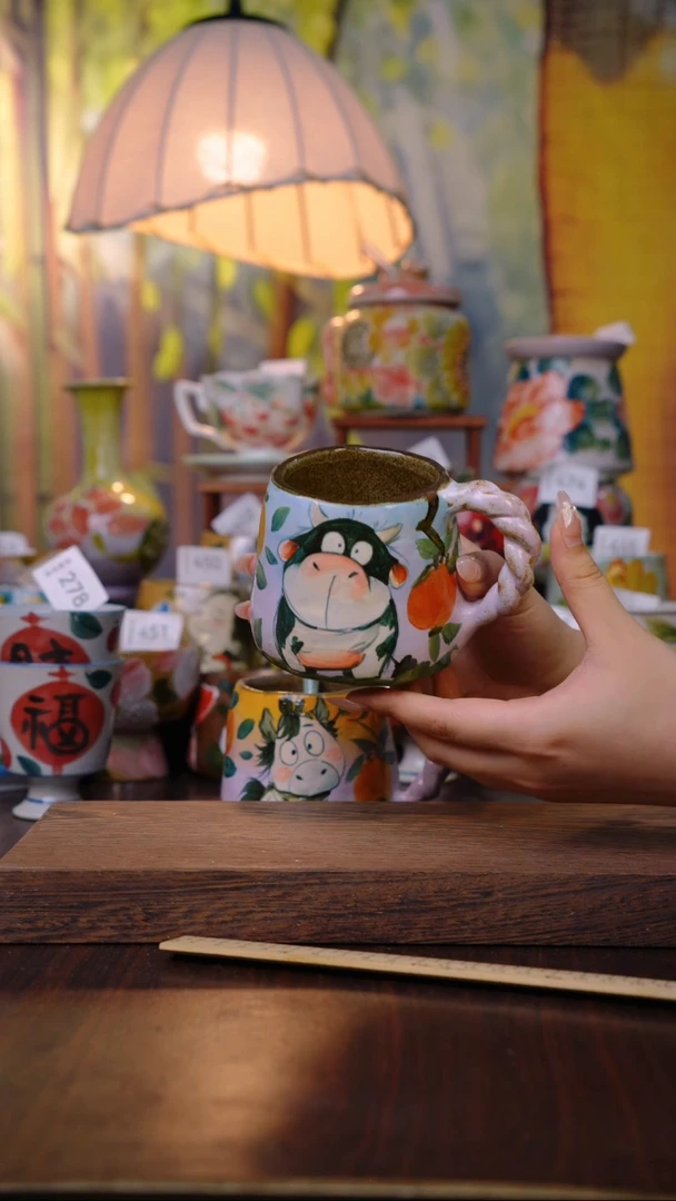 摆件泥垚手作 景德镇手工手绘器物