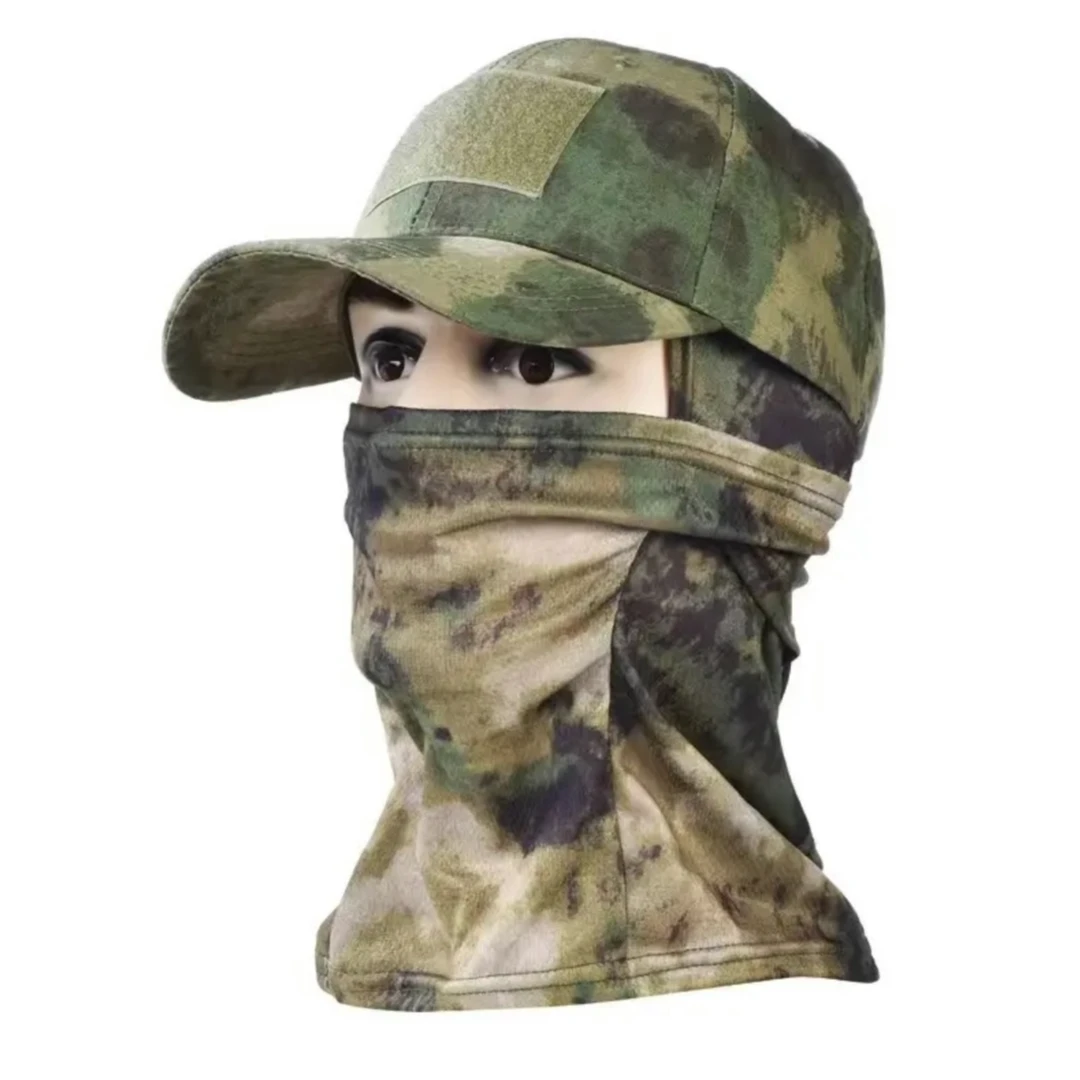 户外骑行登山钓鱼防晒遮阳棒球帽 面罩套装(送猛字贴)