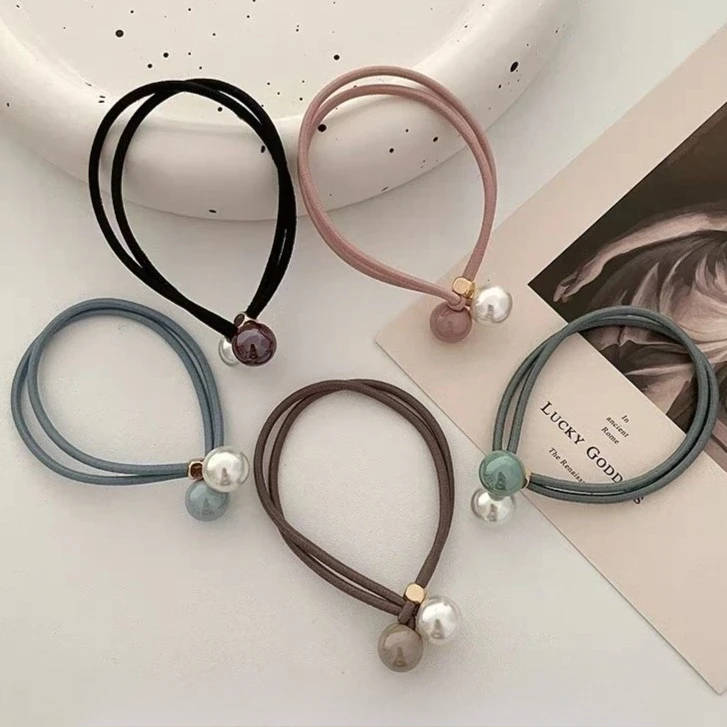 耐看百搭新款韩版头绳森系气质皮套女扎头发橡皮筋发绳小清新发饰