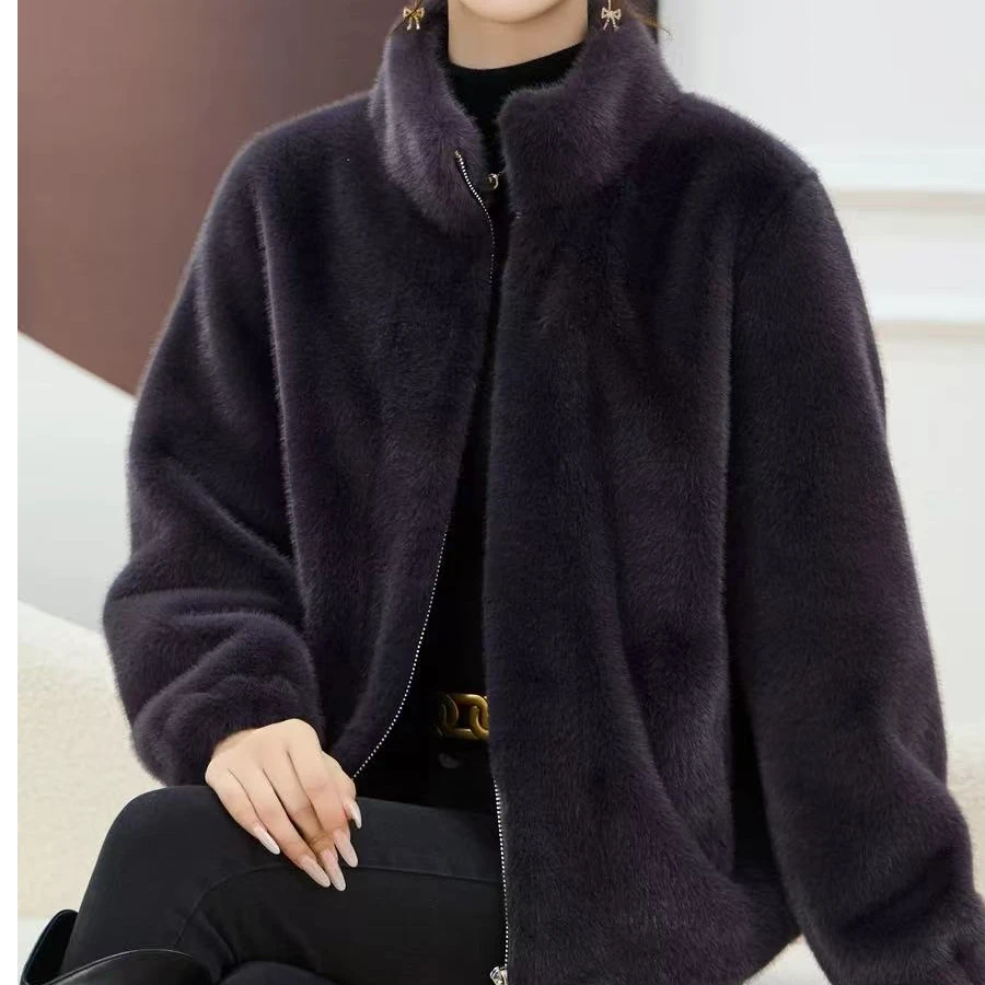 2025新款立领拉链短外套上衣气质时尚洋气百搭女款短款秋冬冬季