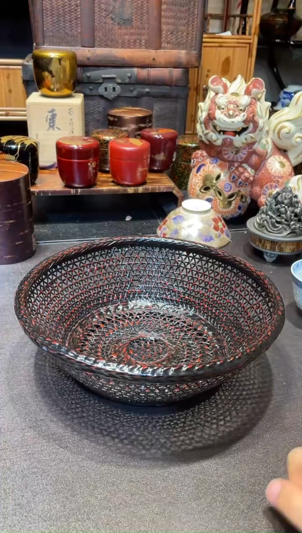 篮胎漆收纳篮 大漆漆器大漆漆器大漆漆器大漆漆器