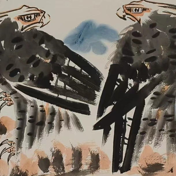 橱窗展示/齐派艺術/崔晓军/宣纸国画/带证书
