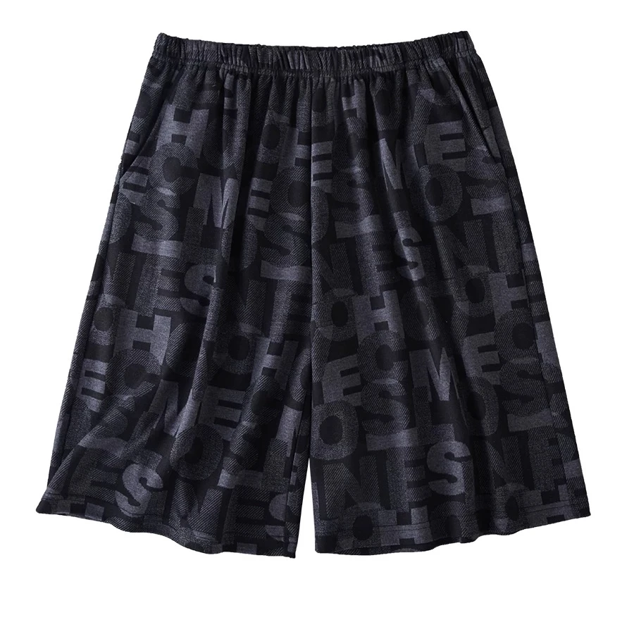 编号D链接 男女同款桑蚕丝五分裤居家宽松休闲裤可外穿