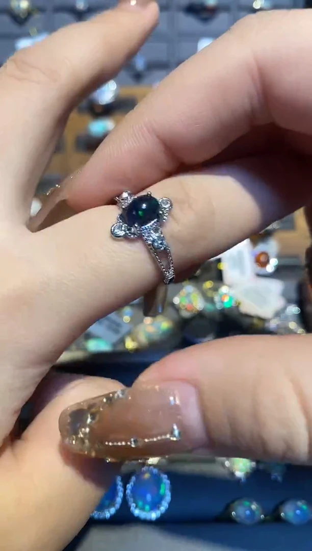 【闪购商品】欧泊戒指合金戒指