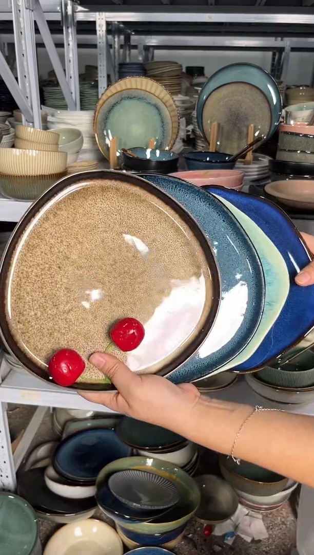 陶瓷外贸尾货瑕疵满20包邮X4 小盘组合