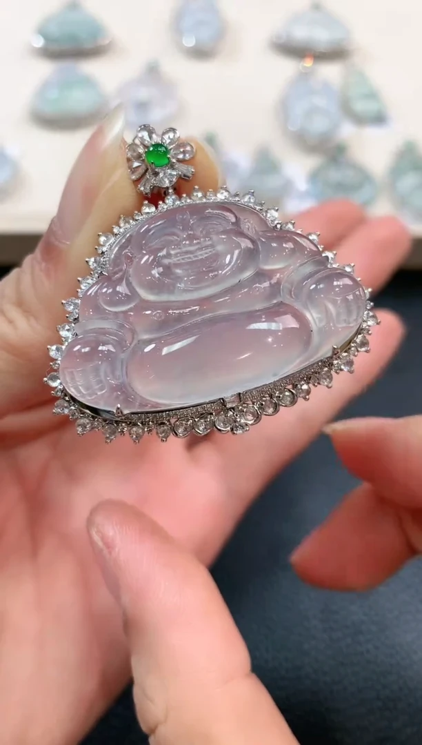 【闪购商品】翡翠吊坠(不含链)18K金镶嵌n58