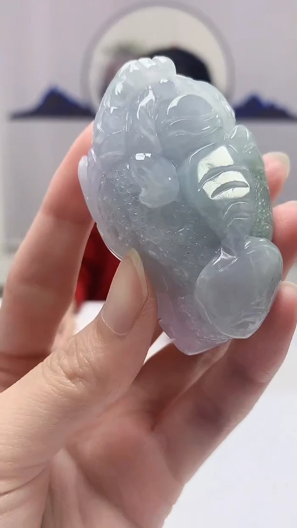 【闪购商品】定制翡翠未镶嵌4902zm-毛货挂件36金蟾