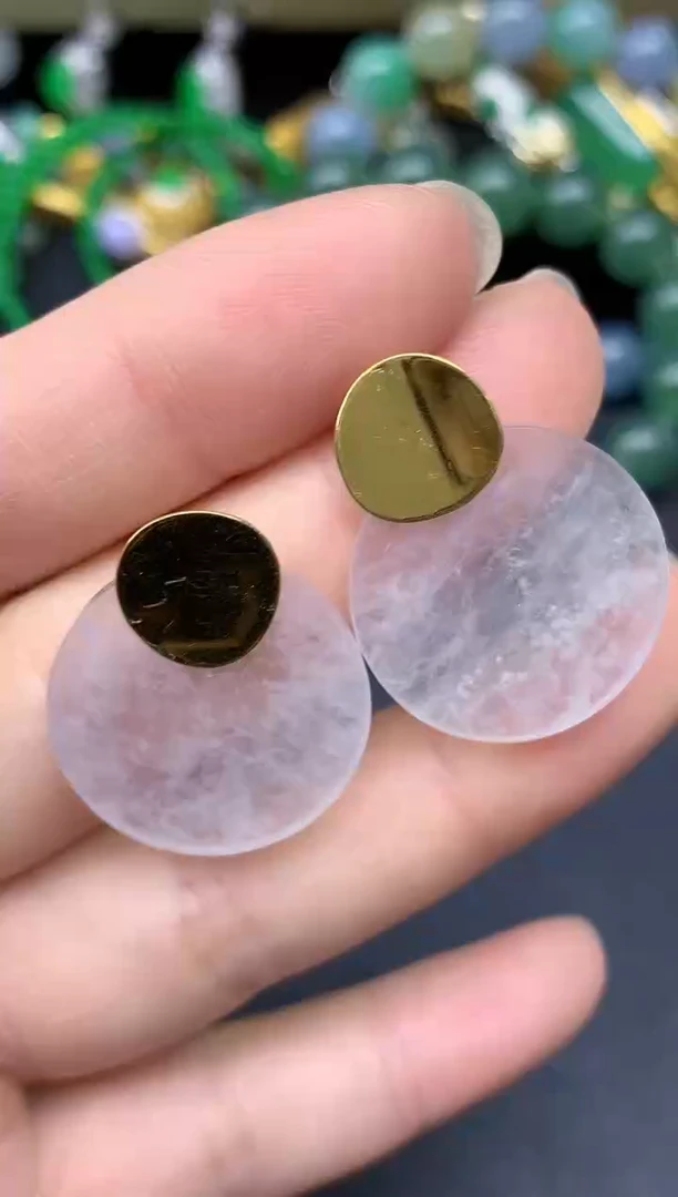 18K金镶嵌翡翠耳饰216-雪姐翡翠天天见
