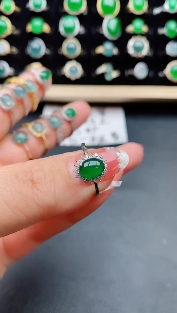 【闪购商品】翡翠戒指银S925镶嵌121211