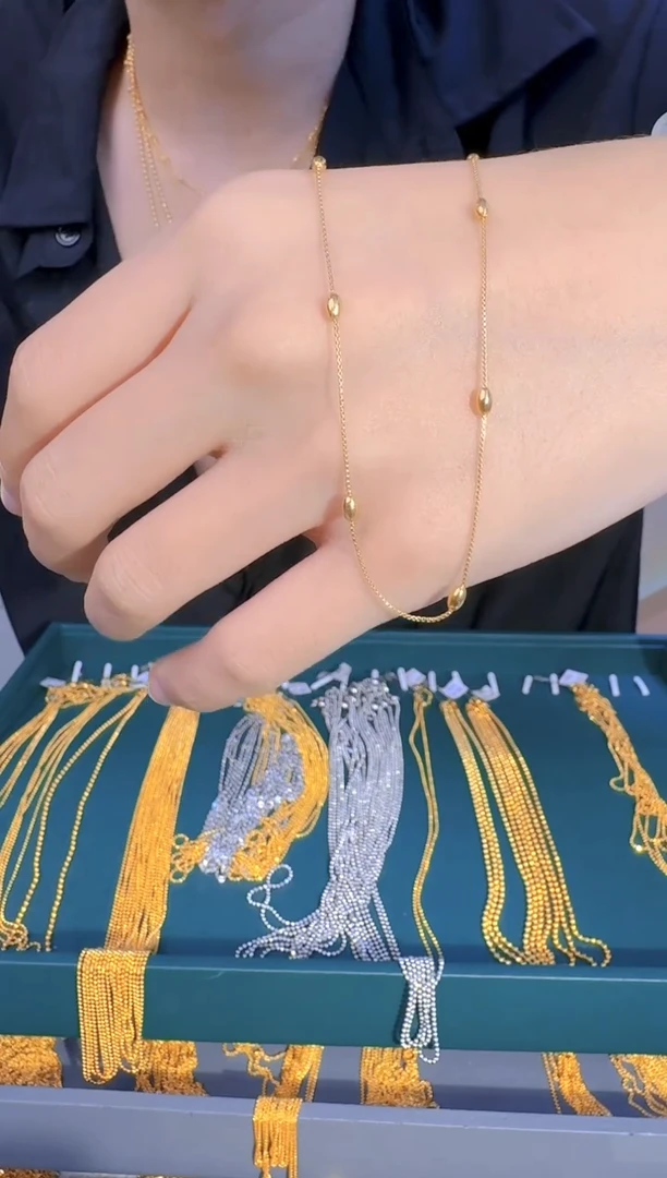 盒仔橄榄隔珠链42cm 1.62g（多样性发货）